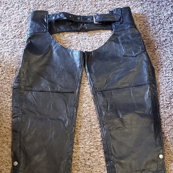 Diamond Plate Buffalo Leather Other - Motorcycle Chaps
